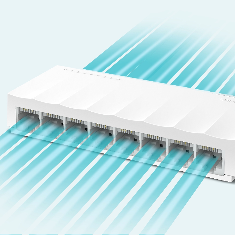 TP-LINK LS1008 8-Port 10/100Mbps Desktop Switch - الصورة 2