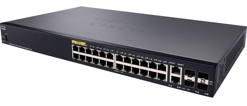 Cisco SF300-24 24-Port 10/100 Managed Ethernet Switch (SRW224G4-K9 V02) - Refurbished