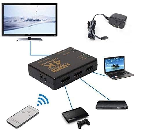 Generic Black Mini 2 Port HDMI Switch 2x1 Switcher 2input 1 output Splitter HDMI Port for HDTV 1080P Video - الصورة 3
