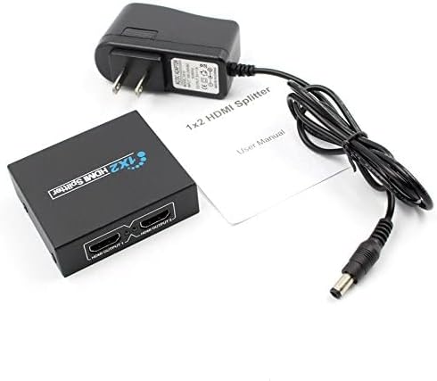 HDMI Splitter Full HD 1080p Video HDCP HDMI Switch Switcher 1X2 Split 1 in 2 Out Amplifier Display For HDTV DVD PS3 PS4 - الصورة 2