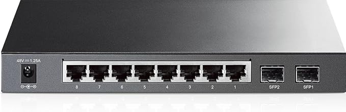 TP-Link TL-SG2210P 8-Port Gigabit Smart PoE Switch with 2 SFP Slots - Black - الصورة 2