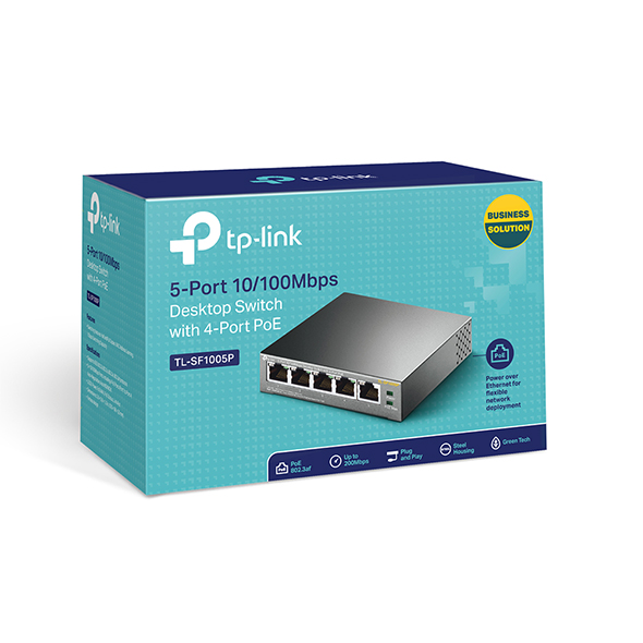 TP-LINK TL-SF1005P New 5-Port 10/100Mbps Desktop Switch with 4-Port PoE - الصورة 5